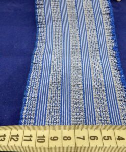 Λάστιχο διακοσμητικό μπλέ ριγέ 10cm