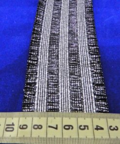 Λάστιχο διακοσμητικό ασημί με μαύρο 6cm