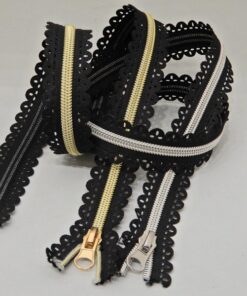 Φερμουάρ διακοσμητικό με δαντέλα