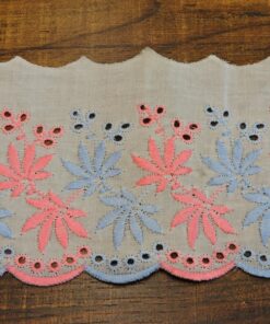 Δαντέλα βαμβακερή ασπροκέντημα 9cm κωδ.31