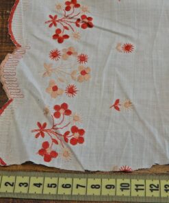 Alternative view of Δαντέλα βαμβακερή ασπροκέντημα 14cm κωδ.32