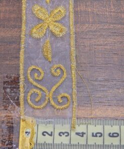 Alternative view of Κορδέλα με χρυσοκλωστή 3cm κωδ.70