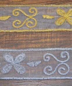 Κορδέλα με χρυσοκλωστή 3cm κωδ.70