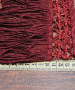 Alternative view of Κρόσσι μάλλινο μπορντώ 15cm κωδ.76