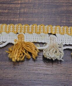 Κρόσσι με φουντάκι δίχρωμο 4cm κωδ.81