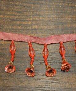 Κρόσσι με χάντρα κοραλί 4,5cm κωδ.85