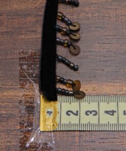 Alternative view of Τρέσα βελούδο με κρόσσι χάντρας 2cm κωδ.148