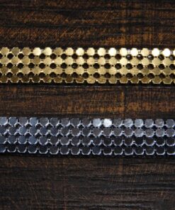 Τρέσα μεταλλική θερμοκολλητική 1cm κωδ.165