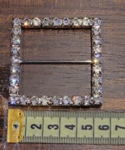 Alternative view of Τόκα μεταλλική με στράς 4,5cm κωδ.180