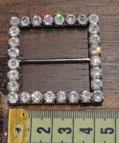 Alternative view of Τόκα μεταλλική με στράς 3,5cm κωδ.181