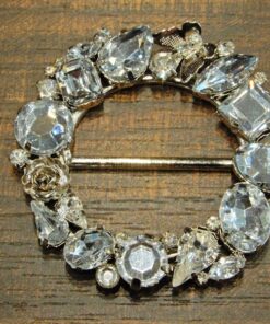 Τόκα μεταλλική με στράς 3,5cm κωδ.183