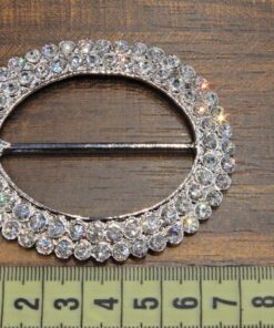 Alternative view of Τόκα μεταλλική με στράς 5cm κωδ.186