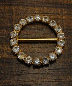 Τόκα μεταλλική με στράς 2cm κωδ.193