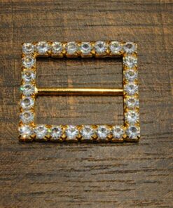 Τόκα μεταλλική με στράς 2,5cm κωδ.197