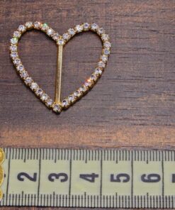 Alternative view of Τόκα μεταλλική με στράς 2cm κωδ.198