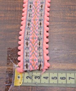 Alternative view of Τρέσα ethnic με pom-pom 3,5cm