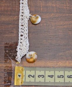 Alternative view of Τρέσα πλεκτή εκρού με κοχύλια 2cm κωδ.222