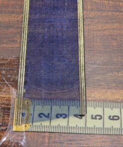 Alternative view of Κορδέλα οργαντίνα μπλέ με χρυσό 4cm 75μέτρα