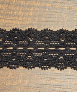 Δαντέλα ελαστική μαύρη 2,5cm κωδ.227