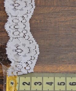 Alternative view of Δαντέλα ελαστική άσπρη 2,5cm κωδ.230