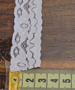 Alternative view of Δαντέλα ελαστική άσπρη 2,5cm κωδ.232