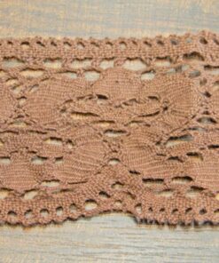 Δαντέλα βαμβακερή καφέ 7cm κωδ.233