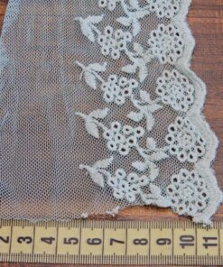 Alternative view of Δαντέλα βαμβακερή με τούλι 11cm κωδ.242