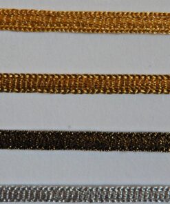 Τρέσα πλακέ από χρυσοκλωστή 7mm ΧΡ-463