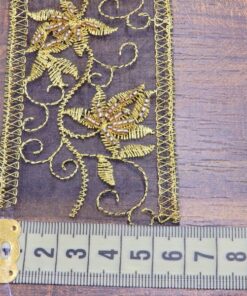 Alternative view of Τρέσα κεντημένη με χρυσοκλωστή και χάντρες 6cm κωδ.254