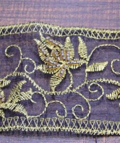 Τρέσα κεντημένη με χρυσοκλωστή και χάντρες 6cm κωδ.254