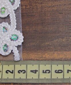 Alternative view of Τρέσα κεντημένη με φλός και παγιέτα 2,5cm κωδ.255