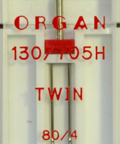 Δύδιμη βελόνα ραπτομηχανής ORGAN NEEDLES TWIN 130/705H 4.0MM 80/12