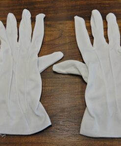Γάντια παρέλασης λευκά ελάνκα one size