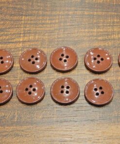 Κουμπί πλαστικό σοκολά 20mm 10τμχ