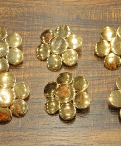 Κουμπί πλαστικό χρυσό λουλούδι 6τμχ