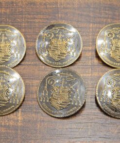 Κουμπί μεταλλικό 33mm 6τμχ