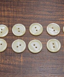 Κουμπί πλαστικό εκρού 16mm 10τμχ