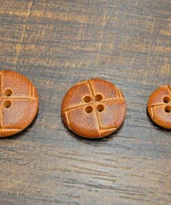 Κουμπί πλαστικό με εφέ δέρμα 6τμχ