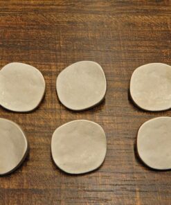 Κουμπί πλαστικό ασημί 23mm 6τμχ