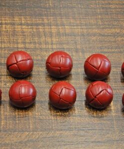 Κουμπί δερμάτινο κεραμιδί 10τμχ