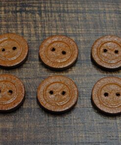 Κουμπί δερμάτινο ταμπά 20mm 6τμχ