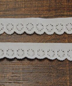 Λάστιχο 12mm άσπρο με σχέδιο κωδ.268