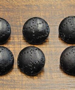 Alternative view of Κουμπί δερμάτινο μαύρο 6τμχ