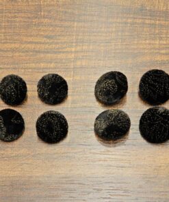 Κουμπί ντυμένο βελουτέ με σχέδιο 6τμχ