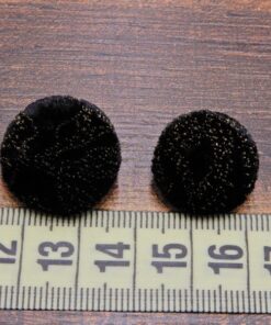 Alternative view of Κουμπί ντυμένο βελουτέ με σχέδιο 6τμχ