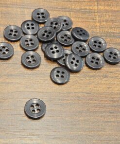 Κουμπί πλαστικό μαύρο 10mm 50τμχ