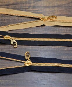 Alternative view of Φερμουάρ πλαστικό σπιράλ με χρυσό 16cm