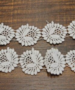 Δαντέλα βαμβακερή άσπρη 2,5cm κωδ.287