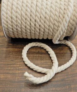 Κορδόνι βαμβακερό σε εκρού χρώμα 10mm