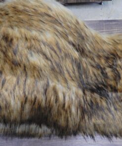 Alternative view of Γούνα οικολογική σε μπέζ-καφέ 155x20cm